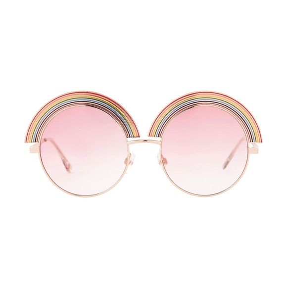 Betsey Johnson Women's Over The Rainbow Novelty Sunglasses, Gold, 144 mm - Picture 2 of 5